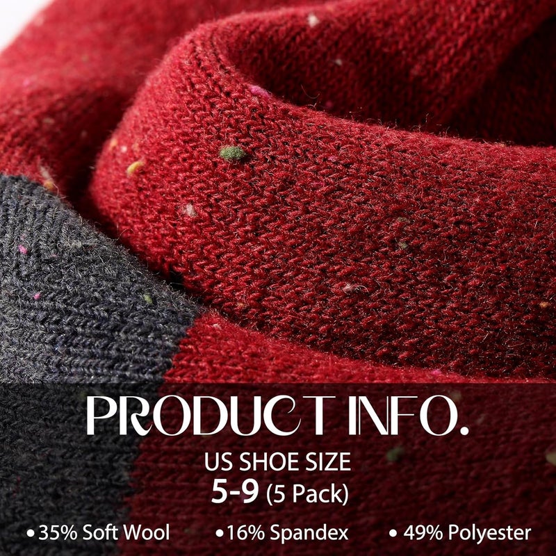 Clothclose Wool Socks - Winter Warm Wool Socks for Women Men, Soft Cozy Sock, Thick Knit Crew Boot Sock for Women Men - Image 5